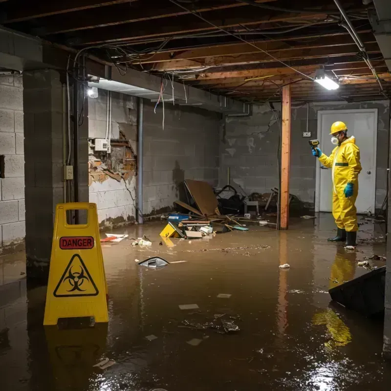 Flooded Basement Electrical Hazard in McKenzie, TN Property